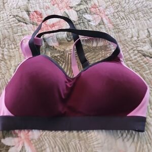 Women's Purple and Black Sports Bra